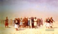 Griechisch Araber Orientalismus Jean Leon Gerome ägyptischen Recruits die Wüste Kreuzung